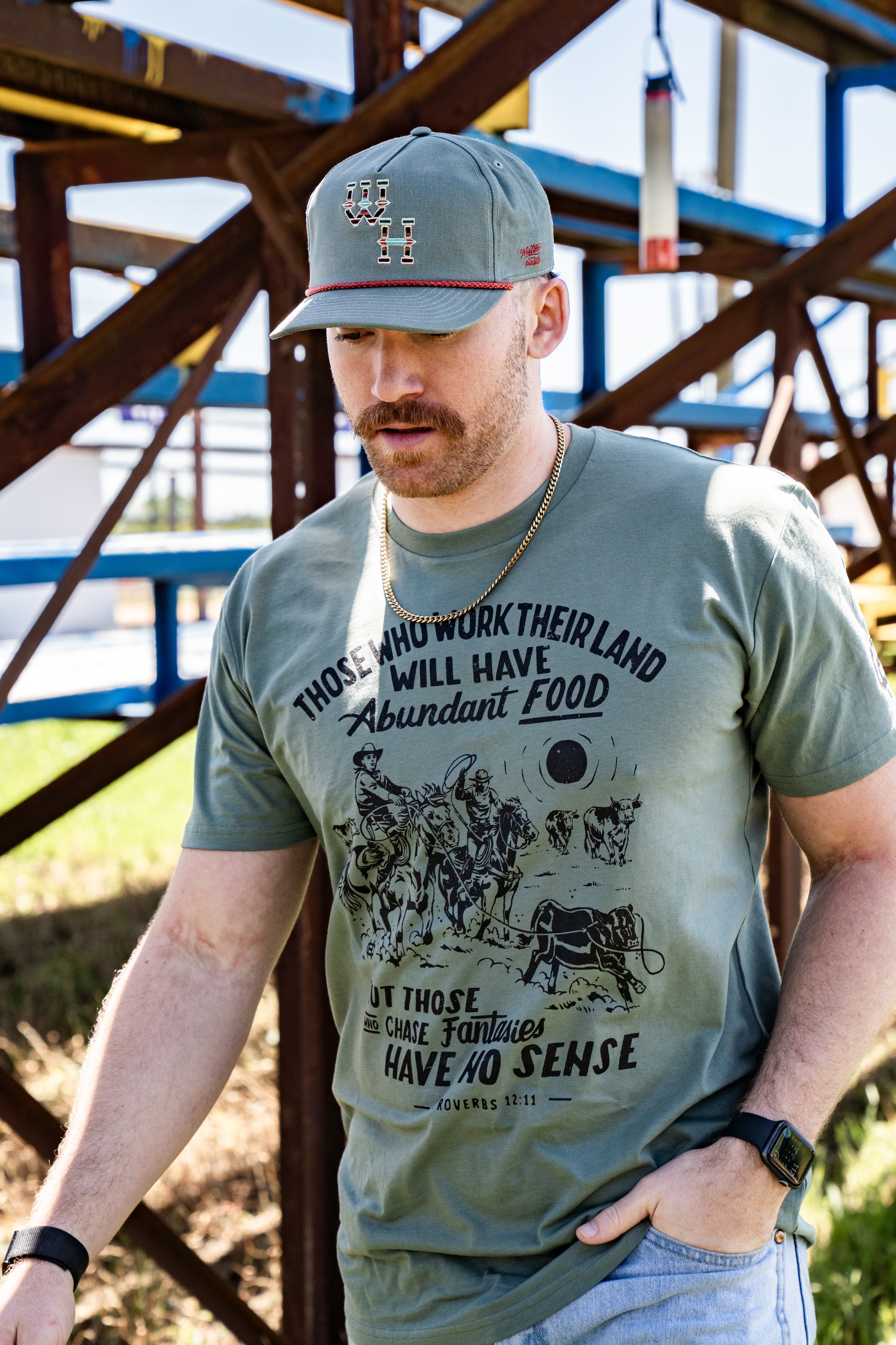 Proverbs 12:11 Tee - Image 3